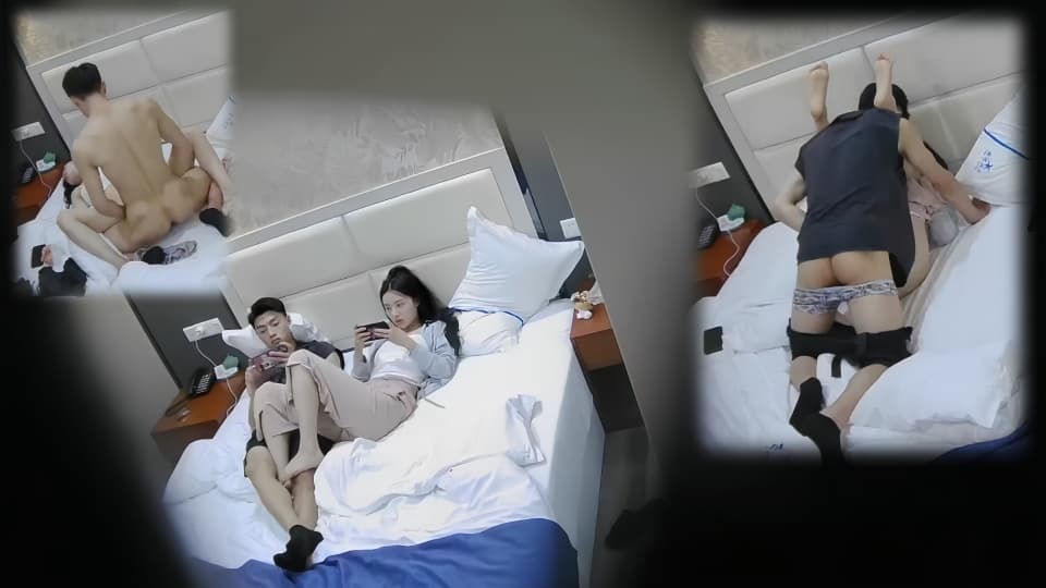 高校附近酒店摄像头偷拍-高颜值大学生情侣一块玩游戏玩累了休息做爱（下）